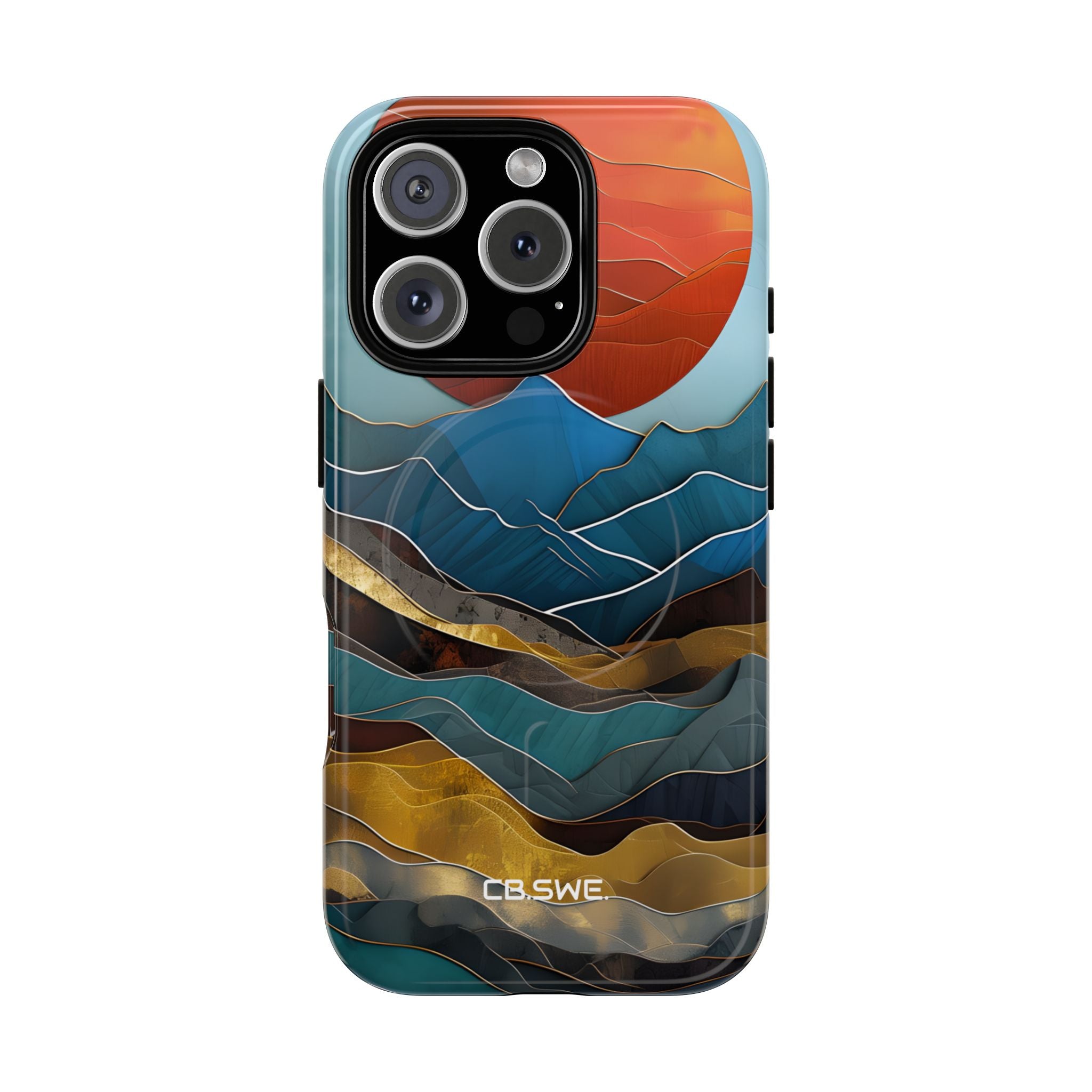 Serene Layered Mountain Terrain iPhone 16 - Tough+
