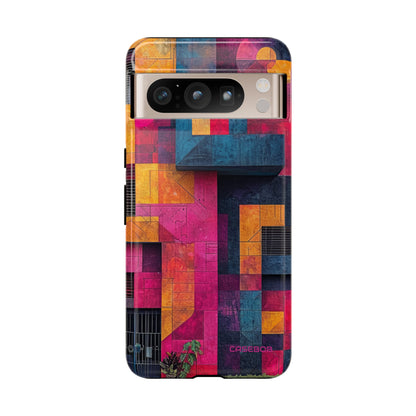 Electric Geometric Vibes - Protective Phone Case