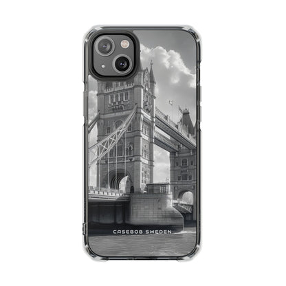 Tower Bridge Monochrome Architecture Study iPhone 14 - Clear Impact Phone Case