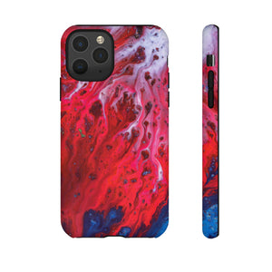 Bright Red Ink Art iPhone Case (Protective) iPhone 11 Pro Matte Phone Case