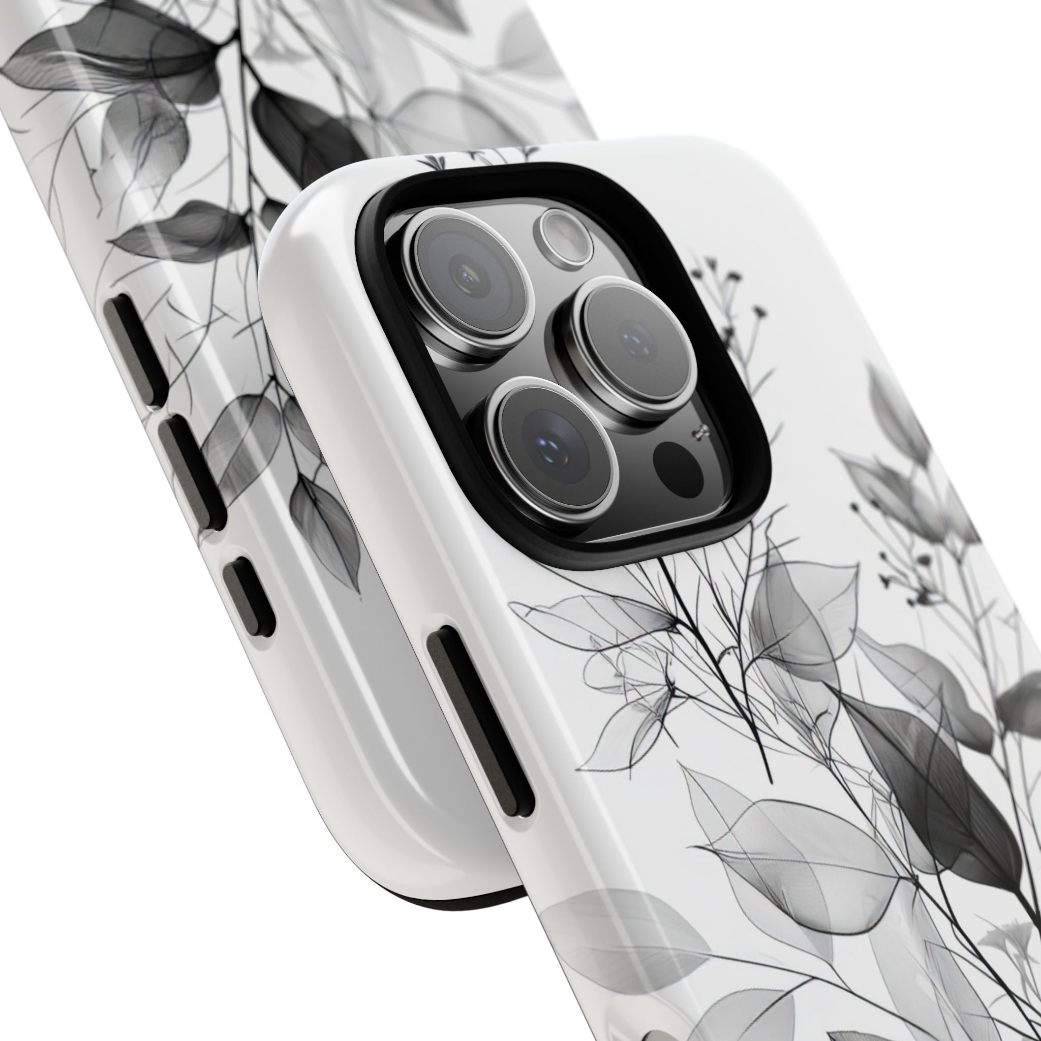 Botanical Elegance in Monochrome - for iPhone 16