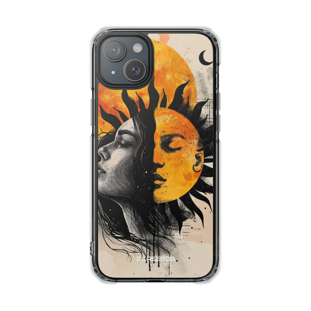 Sunlit Duality - Phone Case for iPhone (Clear Impact - Magnetic)