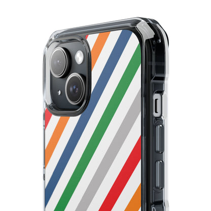 Vibrant Geometric Stripes iPhone Case - Impact