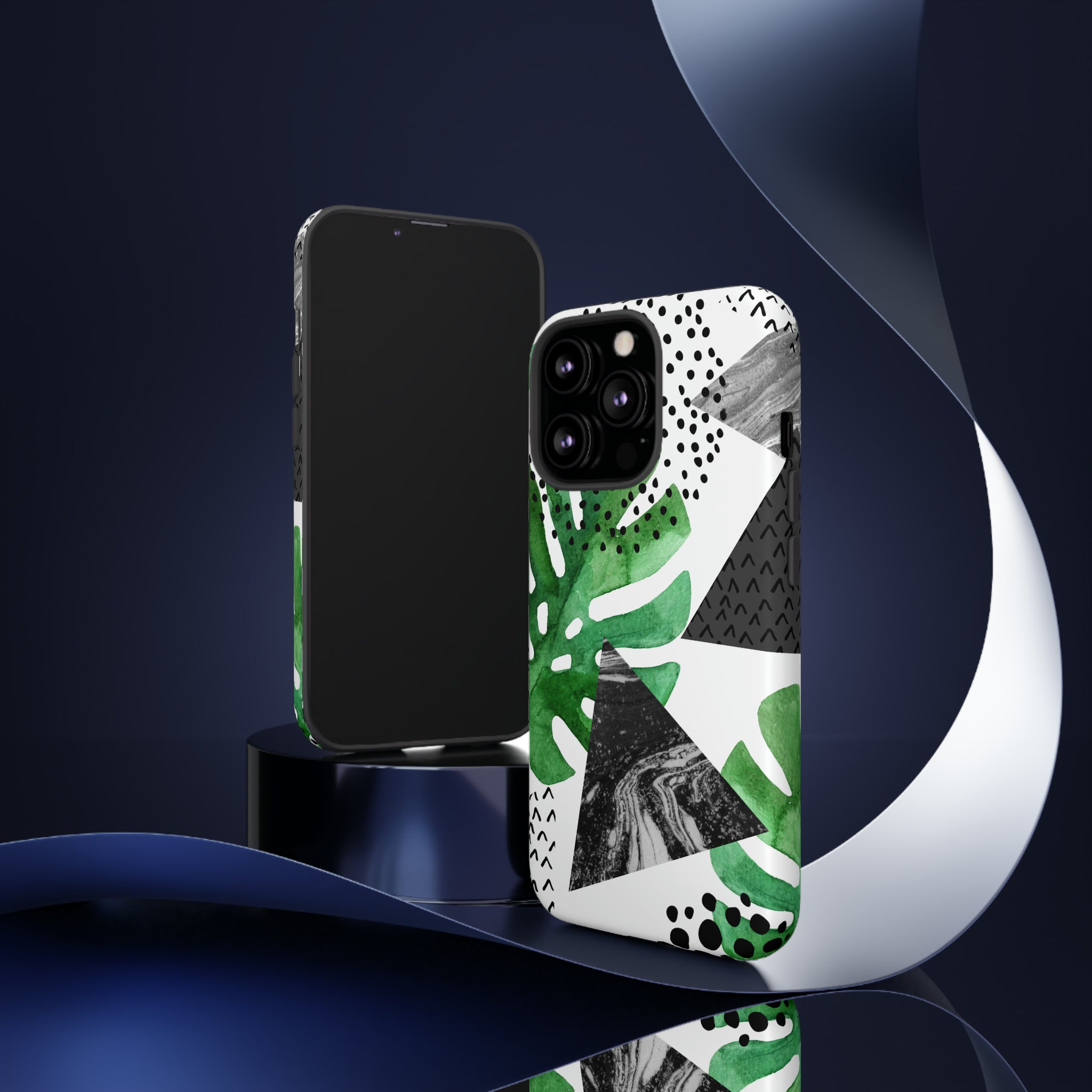 Grunge Green Tropical - Protective Phone Case