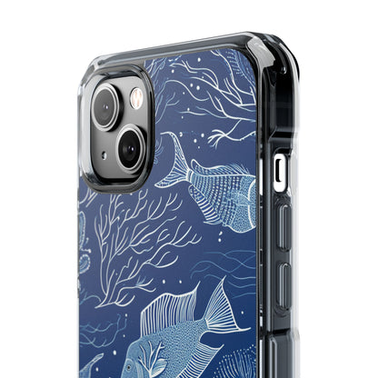 Navy Scale Reef iPhone 14 Plus Case - Impact