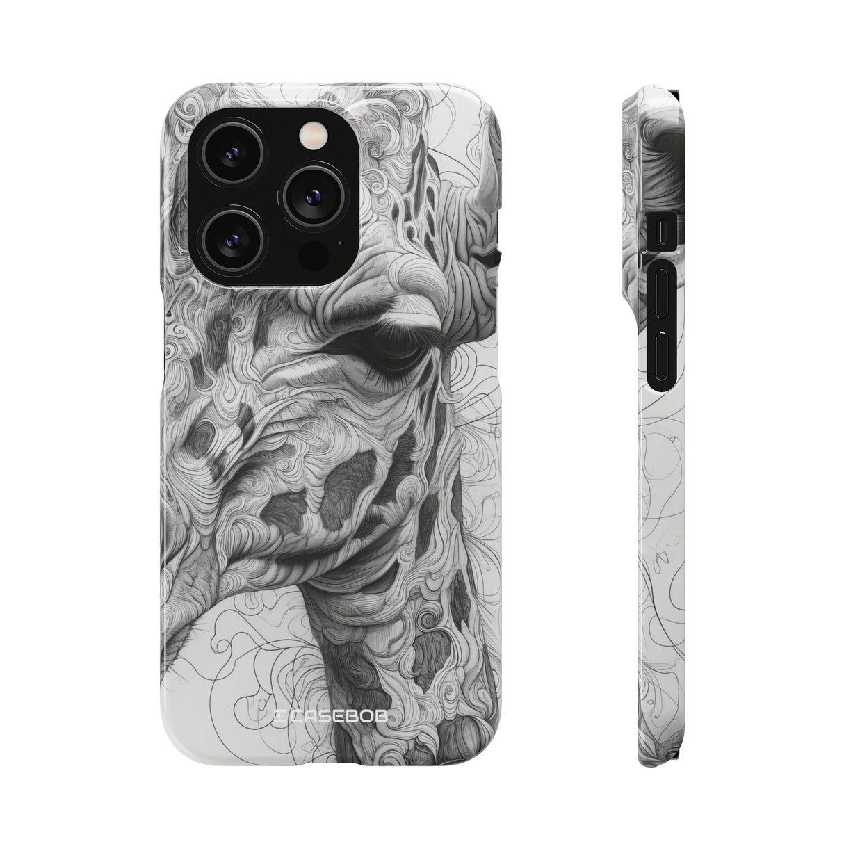 Monochrome Giraffe | Slim Phone Case for iPhone