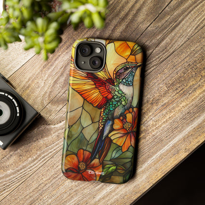 Hummingbird Dances Among Flowers - iPhone Case