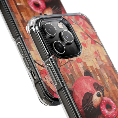 Raccoon Holds Donut iPhone Case - Impact