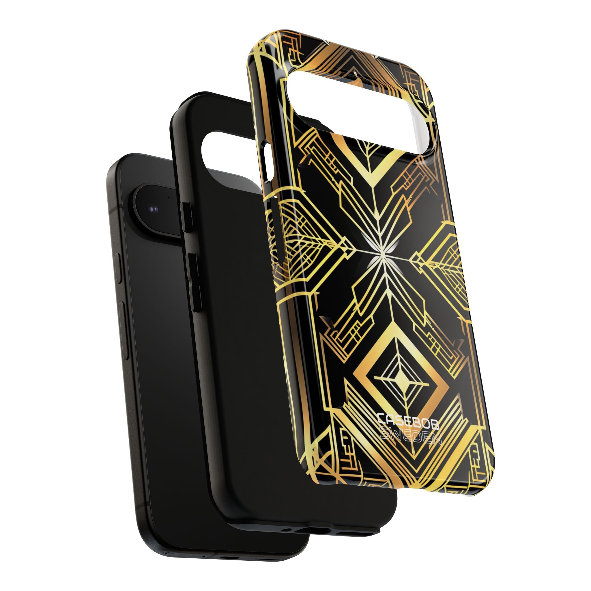 Golden Geometric Symphony Google Pixel 9 - Tough