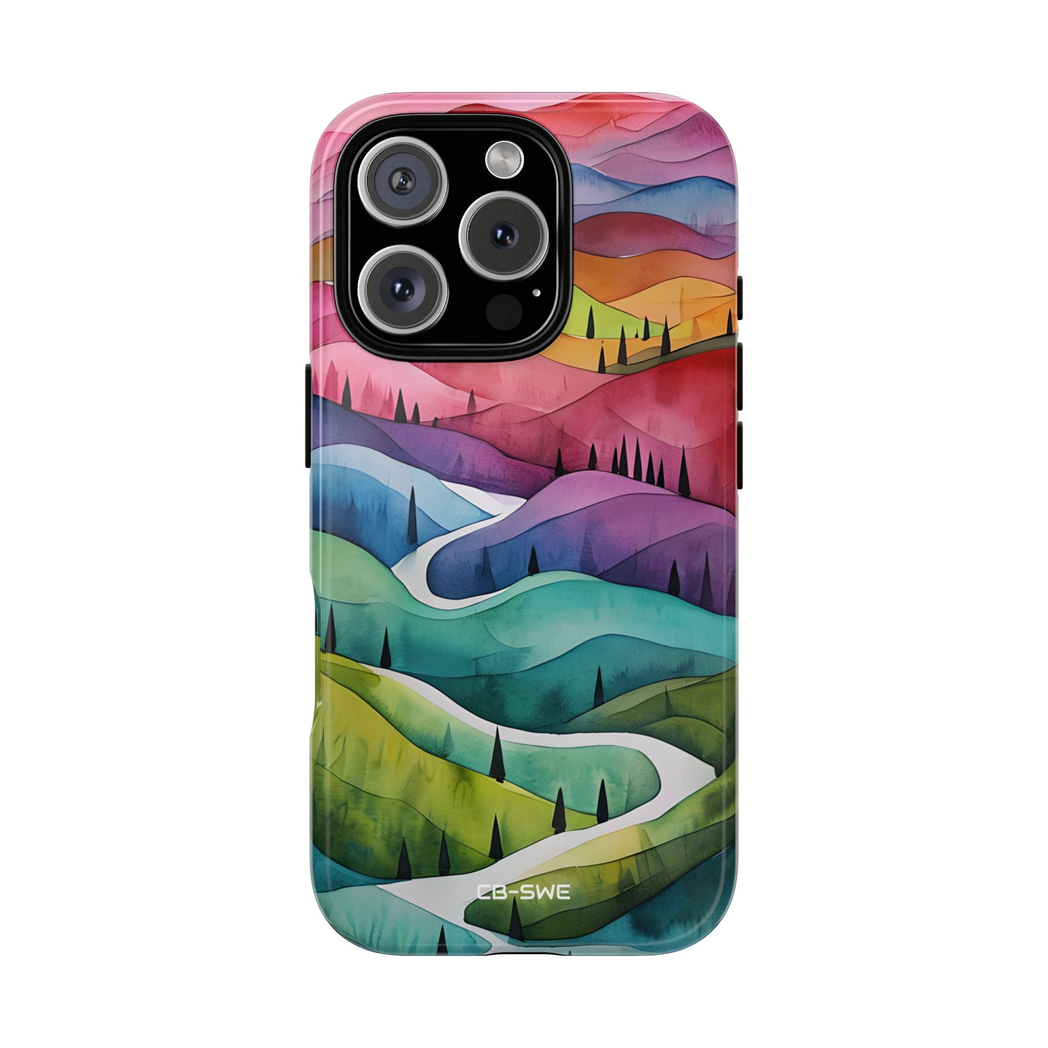 Whimsical Colorful Valleys - iPhone Case