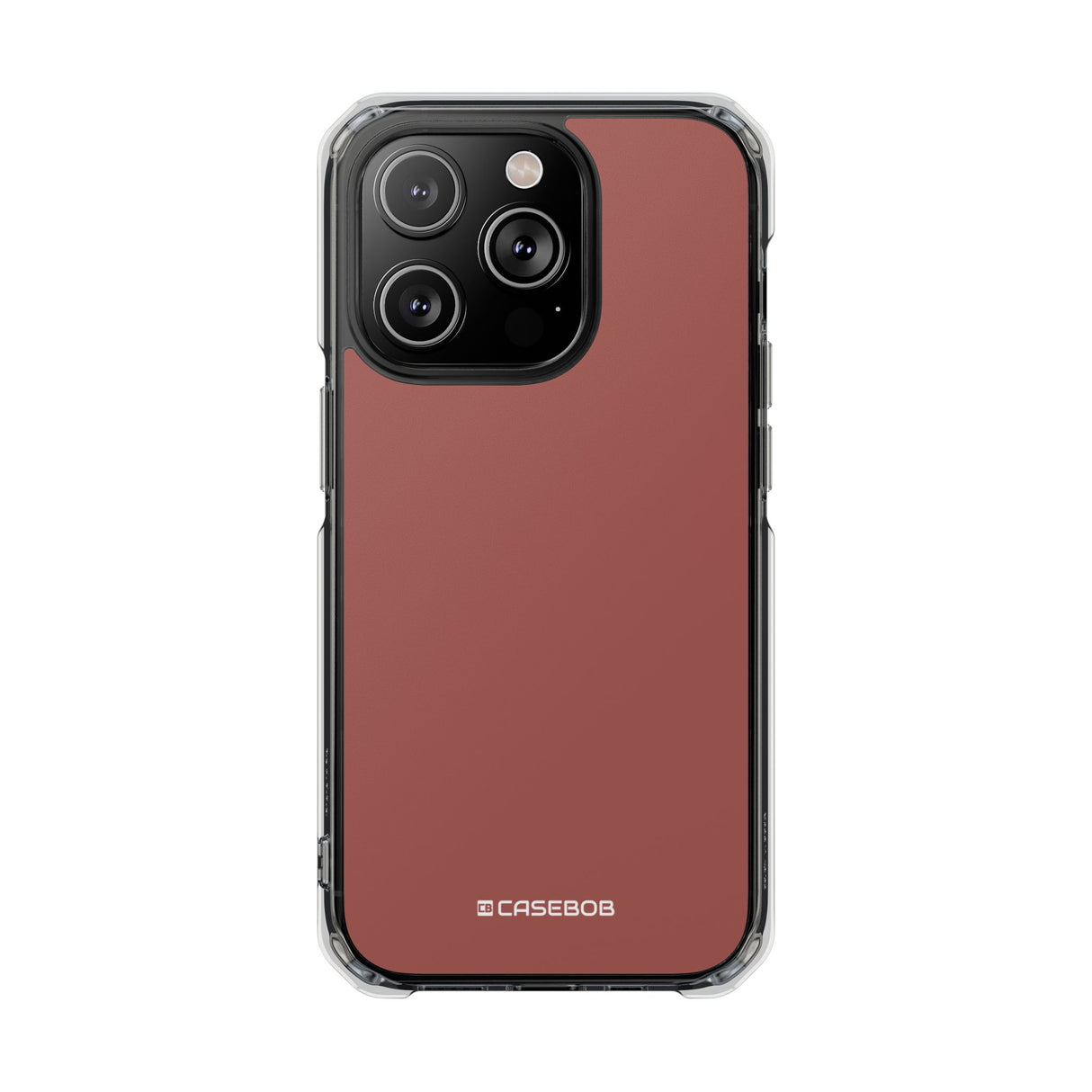 Rotes Holz | Handyhülle für iPhone (Clear Impact Case – magnetisch) 