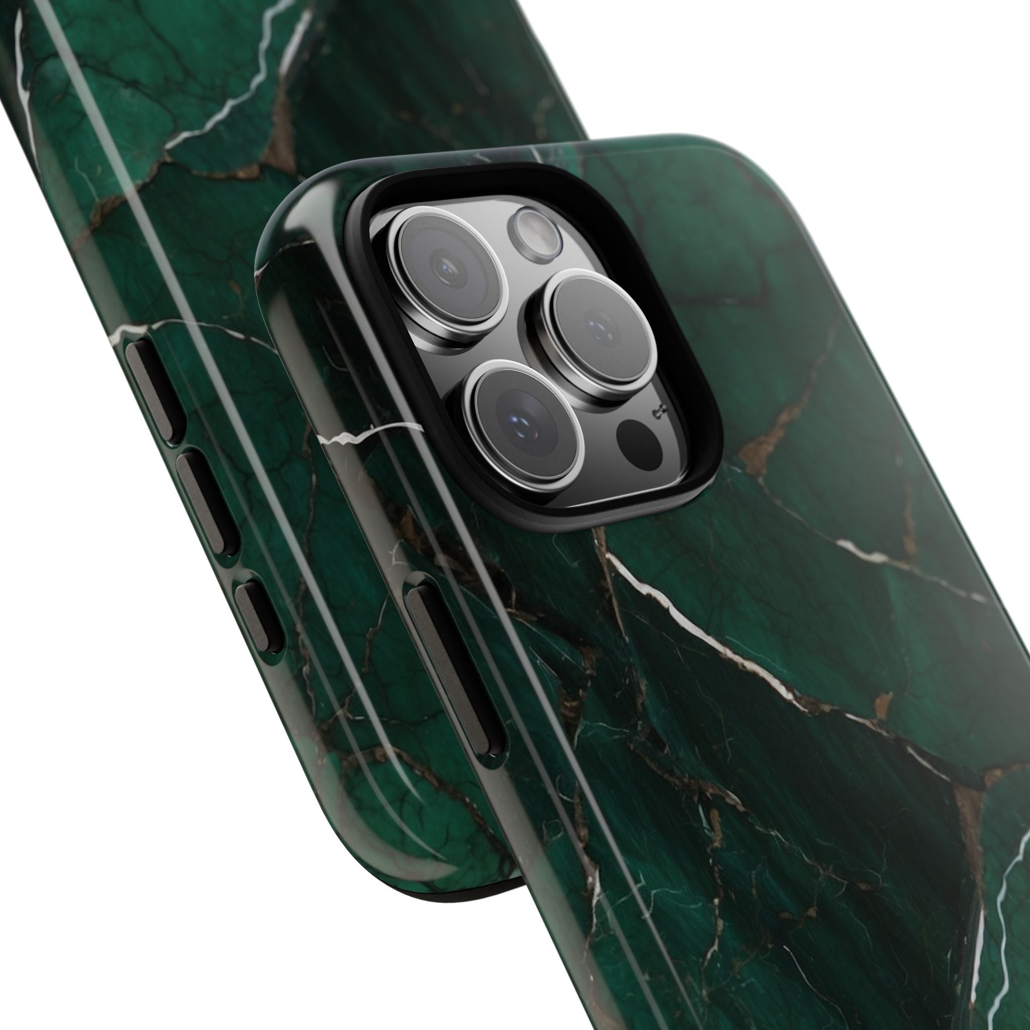 Emerald Veins Flow - iPhone Case