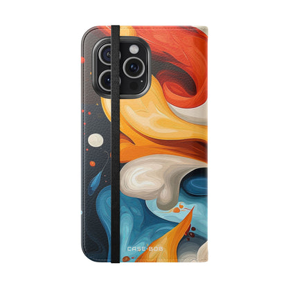 Fiery Swirl - iPhone 15 Pro Max Case - Wallet