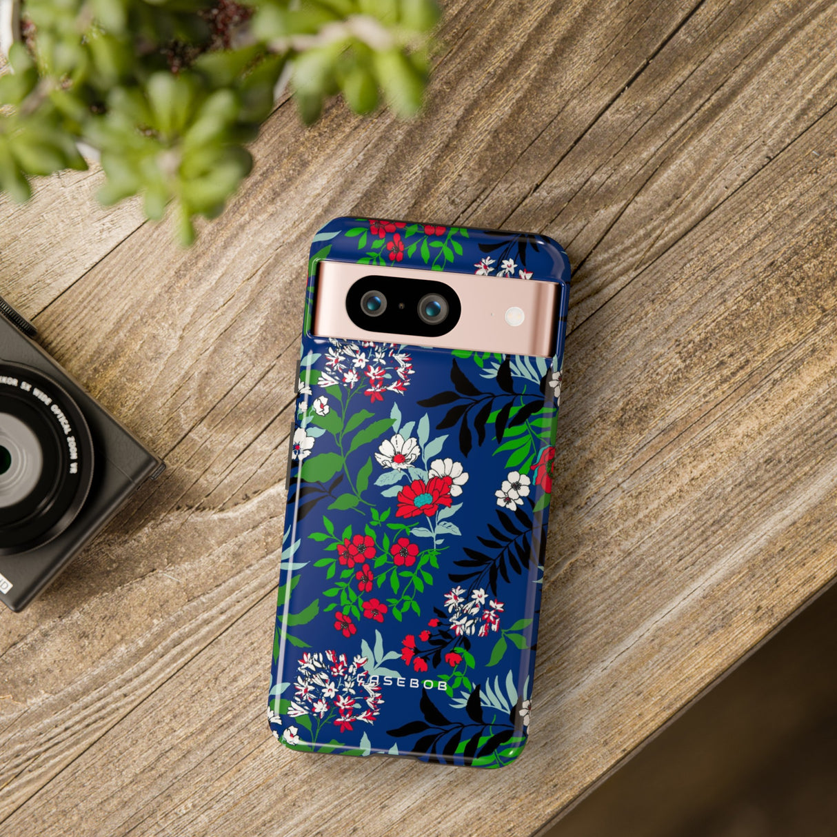 Blue Art Flowerfield - Protective Phone Case