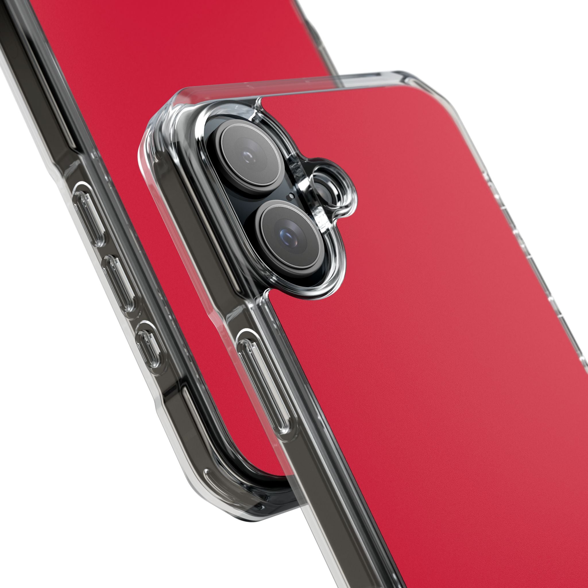 Crimson Red - Clear Impact iPhone 16 Phone Case