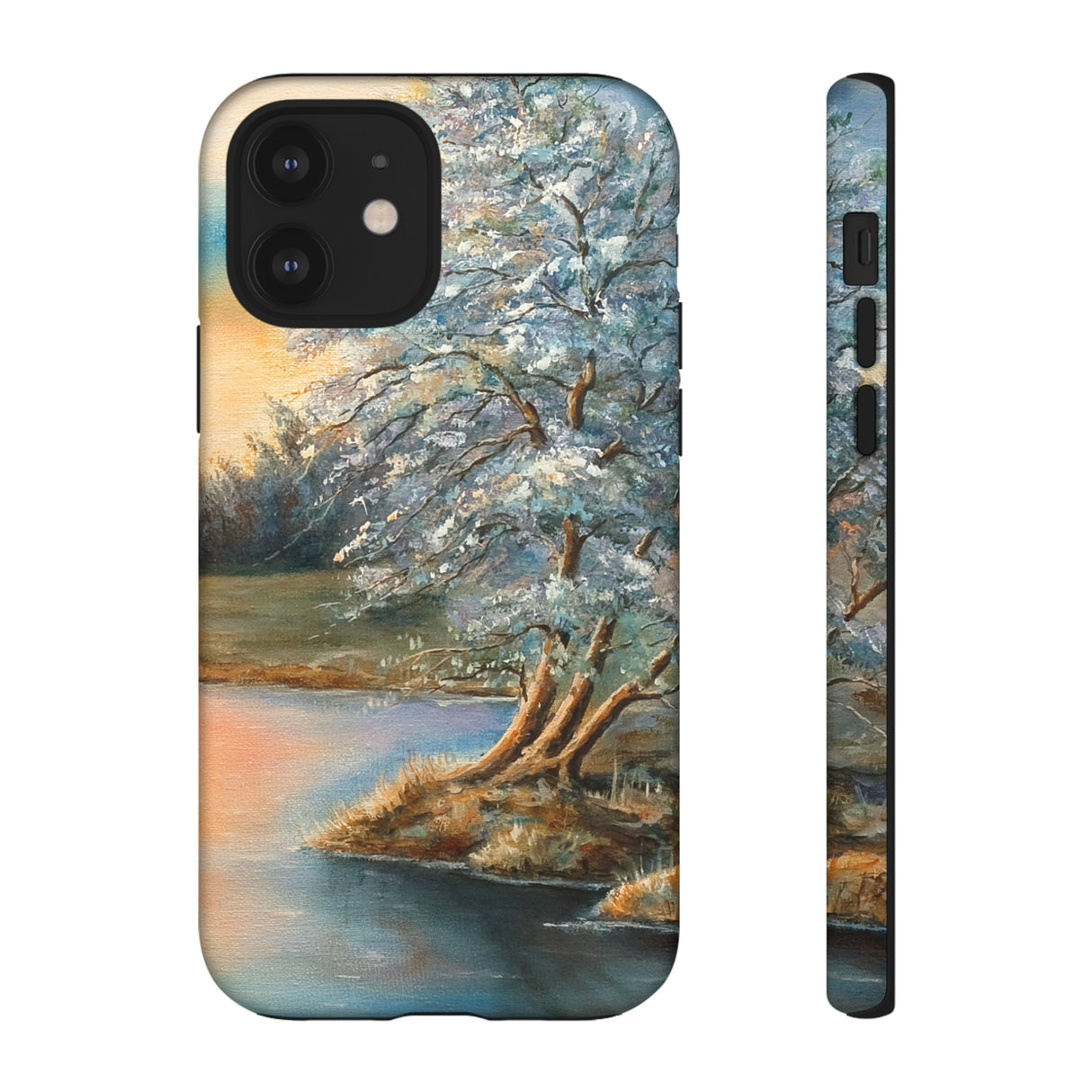 Oil Panting - Sunset on the lake - Protective Phone Case