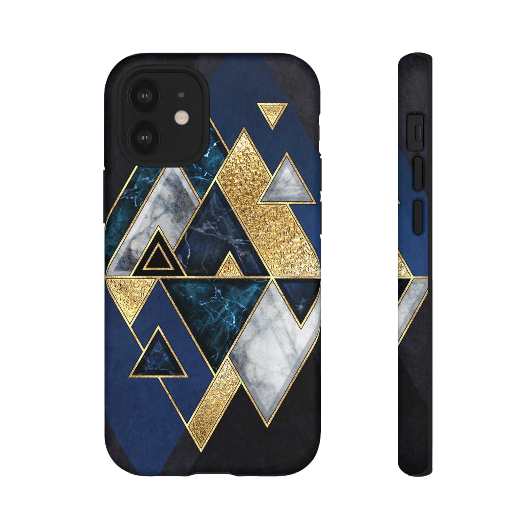 Dark Blue Geometric - Protective Phone Case