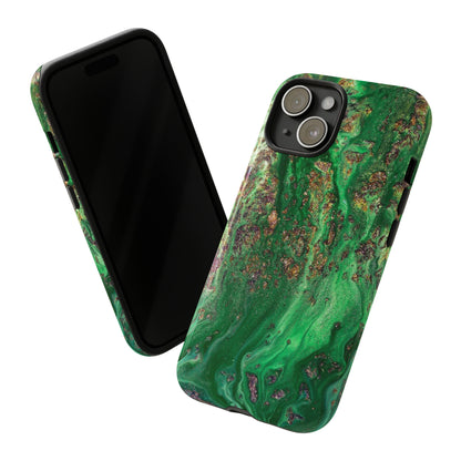 Green Sparkle Ink Art - Protective Phone Case