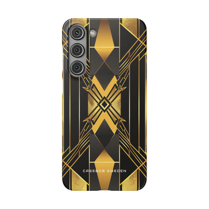 Golden Geometric Elegance Samsung S23 - Slim Phone Case