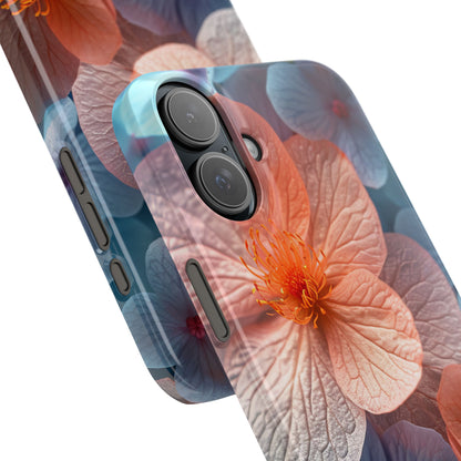 Peach Blossom Serenity - Slim iPhone 16 Phone Case