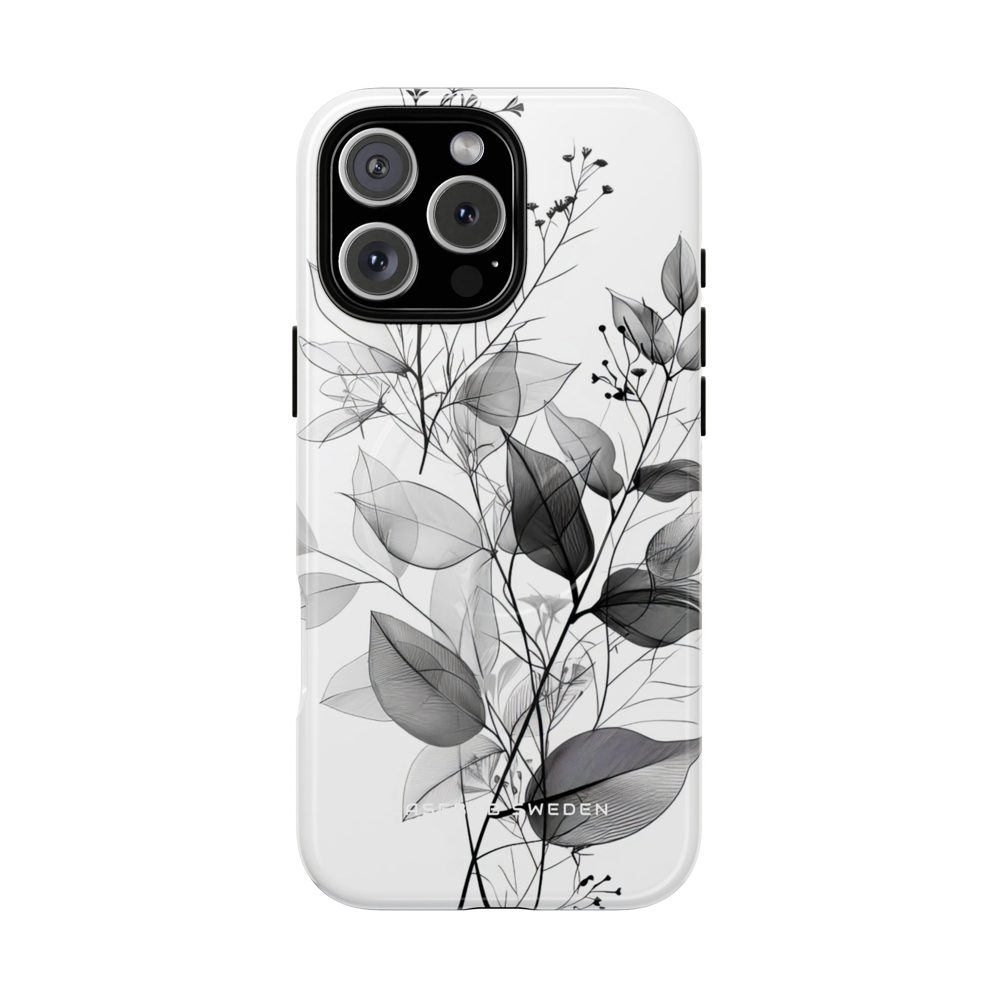 Monochrome Floral Elegance iPhone 16 | Tough+ Phone Case