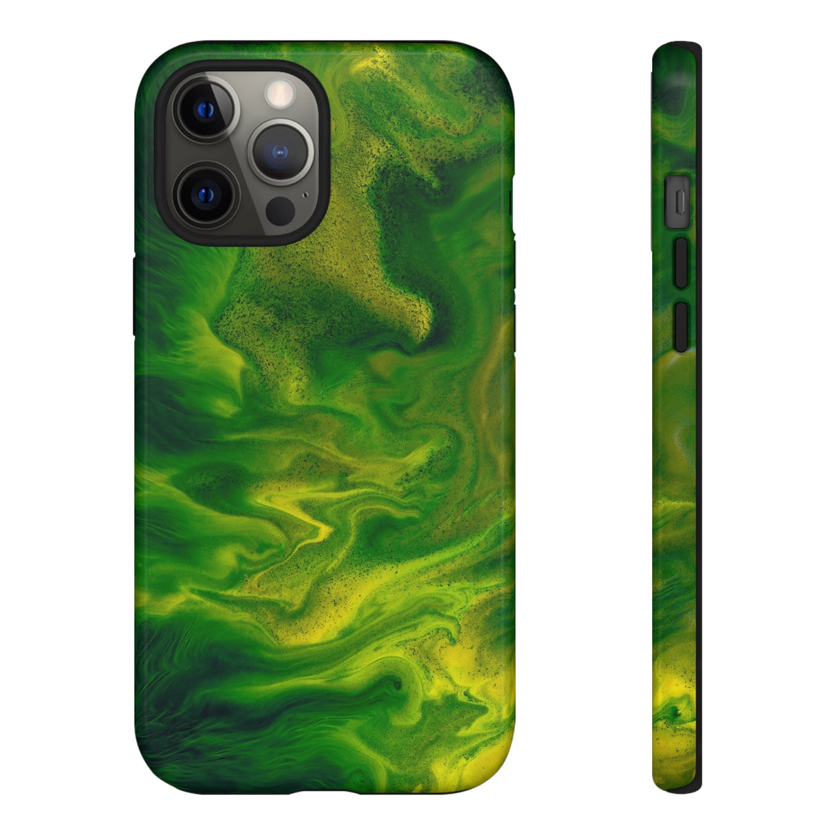 Green Smoke Ink Art iPhone Case (Protective) iPhone 12 Pro Max Glossy Phone Case