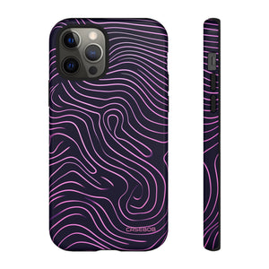 Purple Line Minimalism - Protective Phone Case