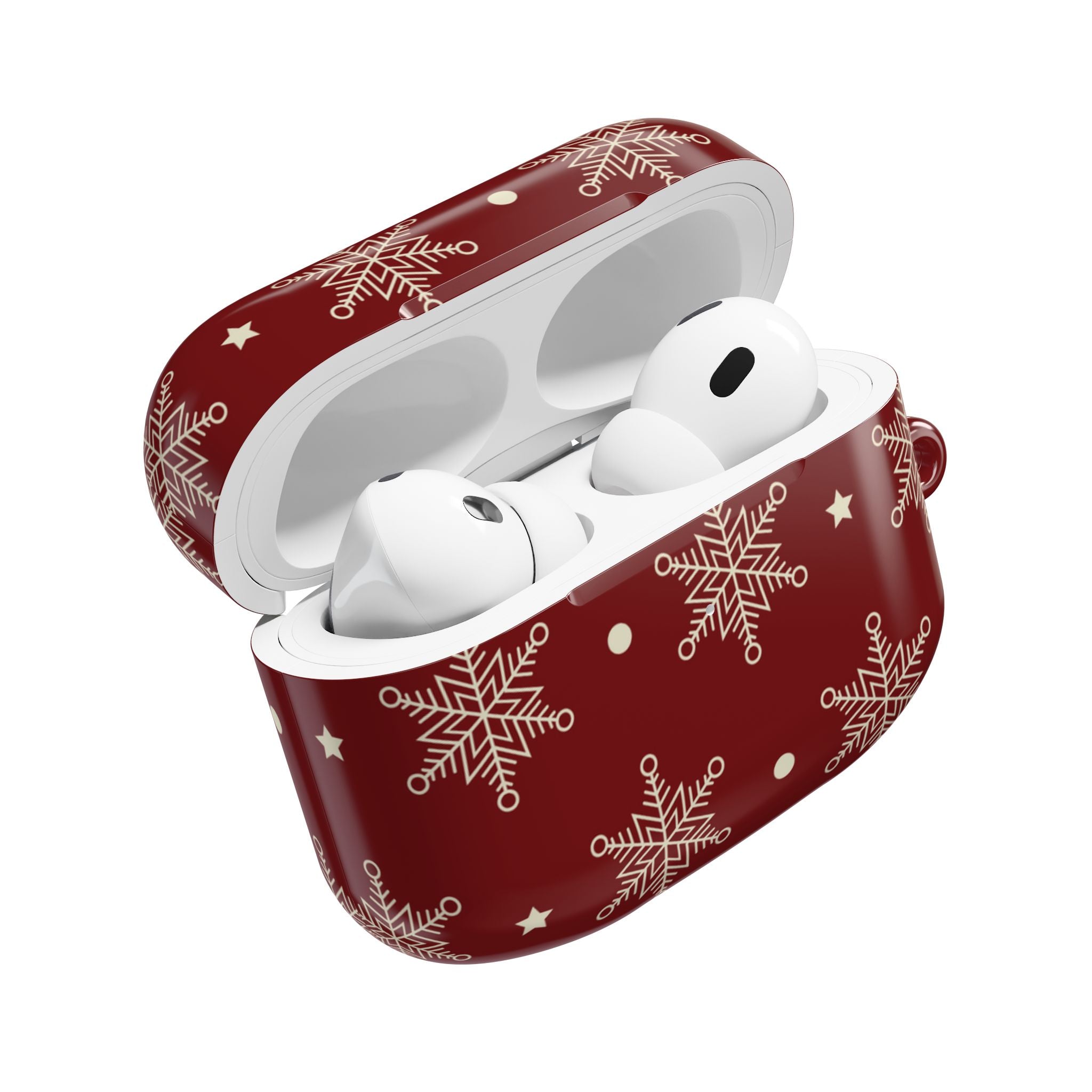 Kreemi Lumihiutaleet Karmiini - AirPods Case