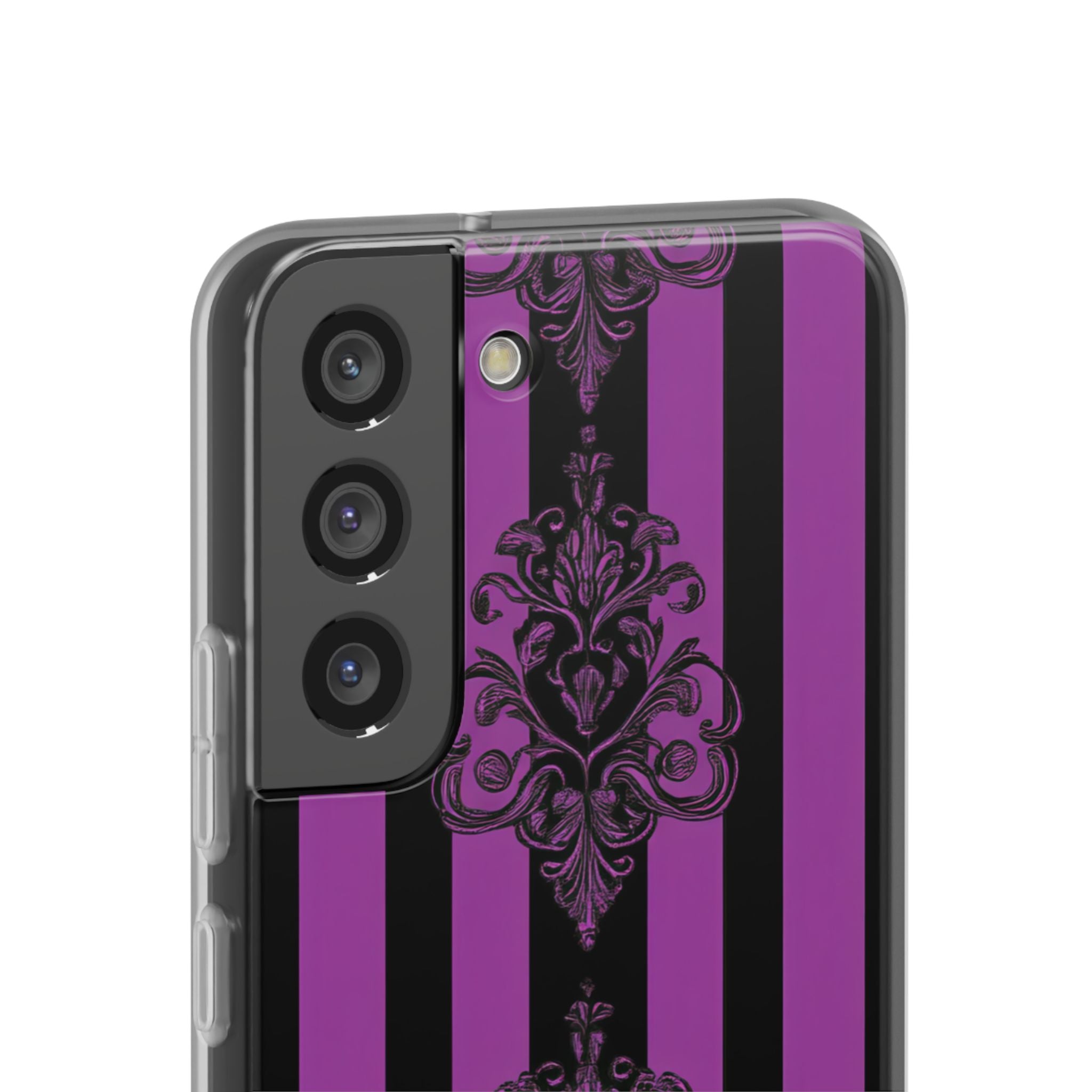 Gothic Elegance with Vertical Stripes and Ornamental Motifs Samsung S22 - Flexi Phone Case