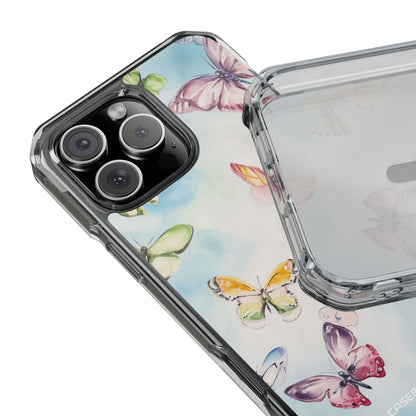 Watercolor Butterfly Bliss - Clear Impact iPhone 16 Phone Case