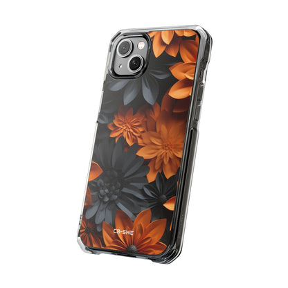 Graphical Orange Florals iPhone Case - Impact