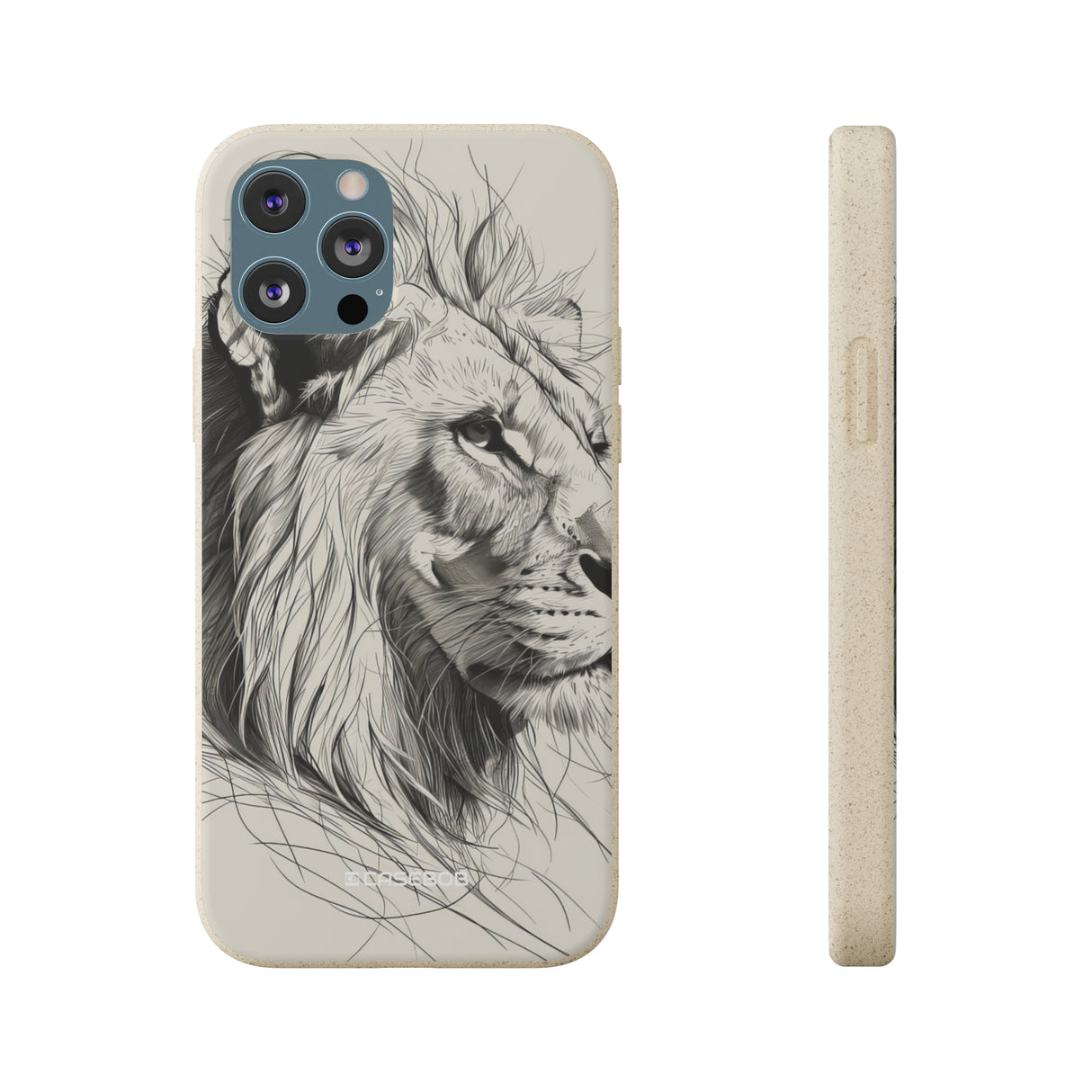 Majestic Linework Lion | Biodegradable Phone Case