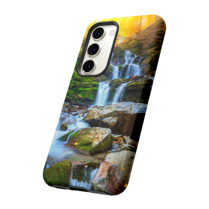 Autumn Mountain Waterfall - Protective Phone Case