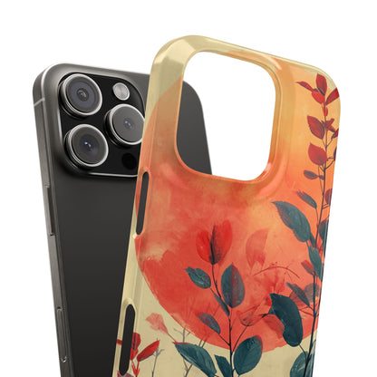 Orange Sun Harmony - Slim iPhone 16 Phone Case