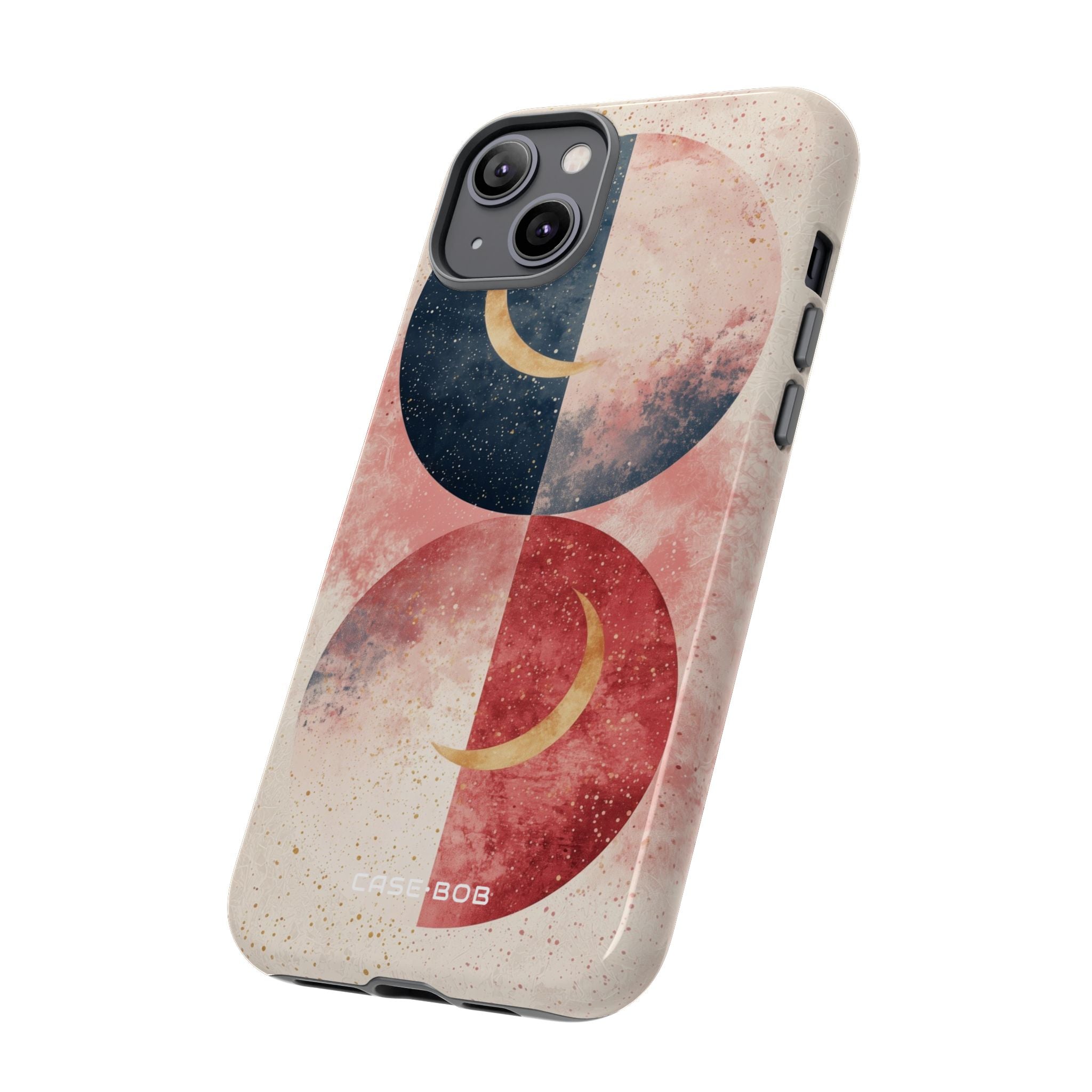 Golden Crescent Circles iPhone 14 Plus Case - Tough