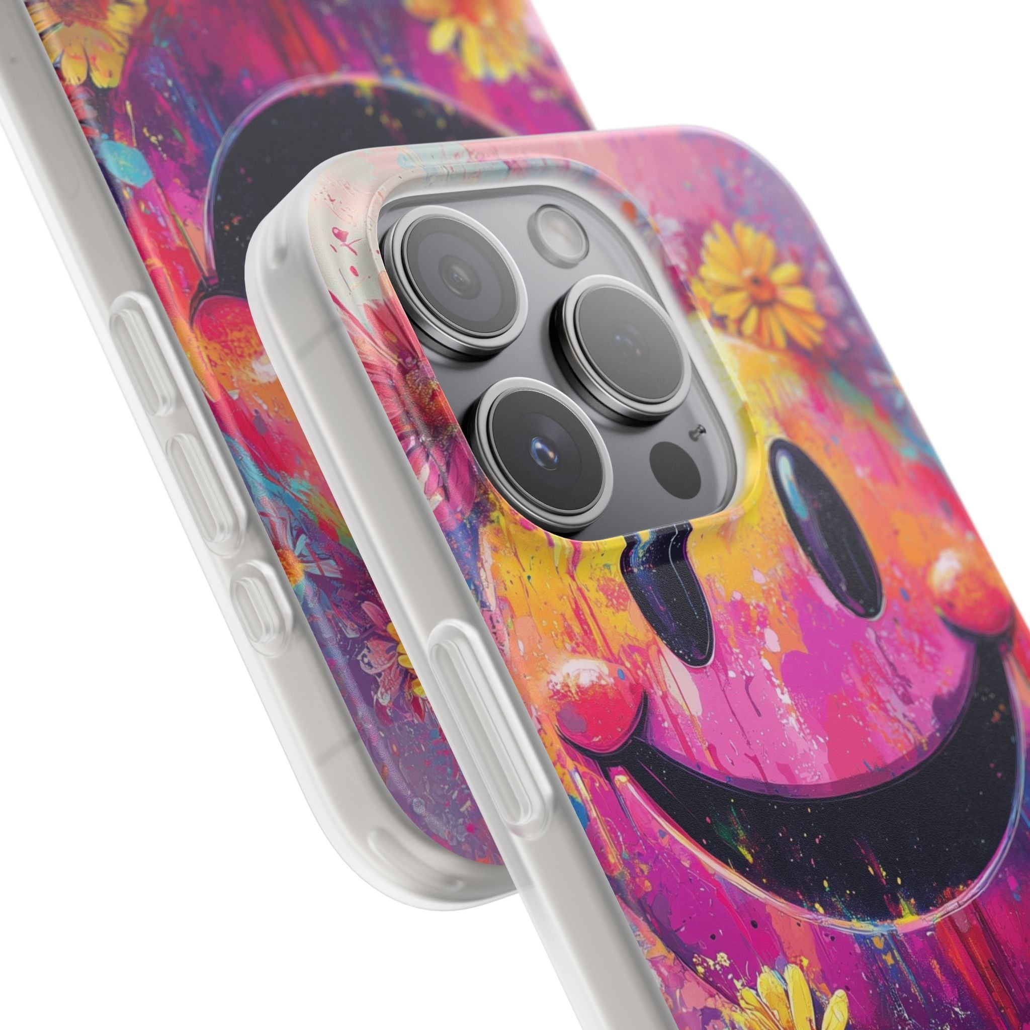 Smiley Bloom iPhone 15 Pro Case - Soft