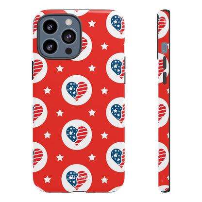 Hearts Celebrate Freedom - iPhone Case