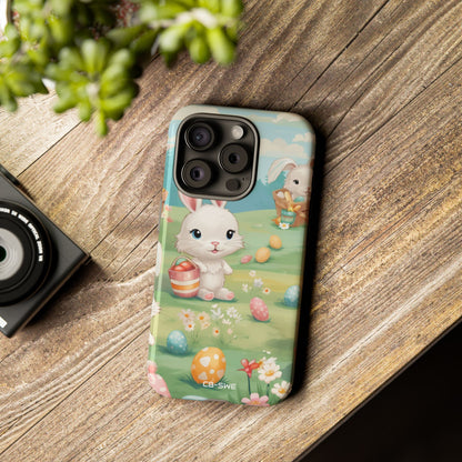 Bunnies Hunt Eggs - iPhone Case