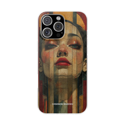 Bold Art Deco Portrait - Flexi iPhone 16 Phone Case