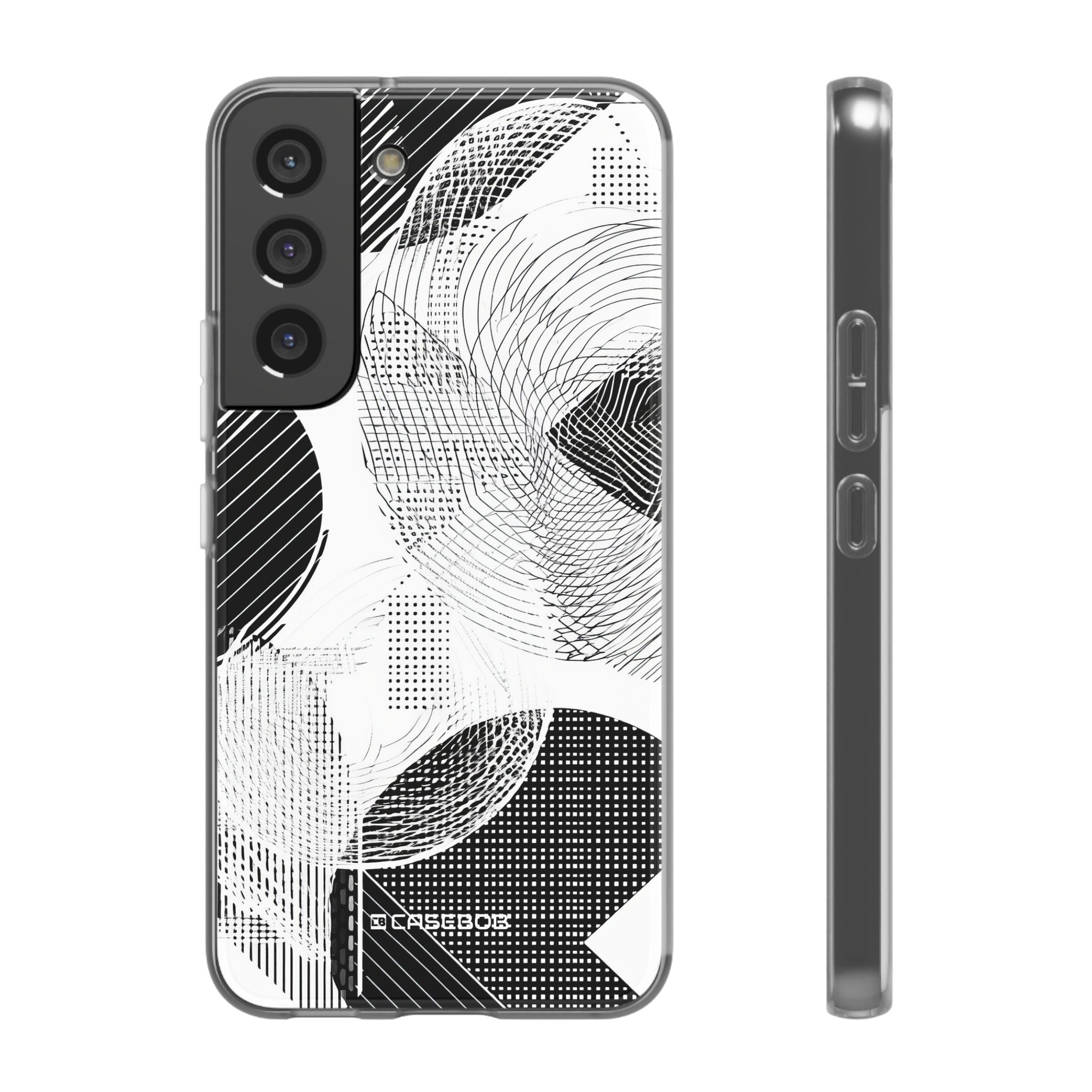 Monochrome Dynamics | Flexible Phone Case for Samsung Galaxy