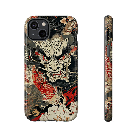 Oni & Sacred Symbols Fusion - Protective Phone Case