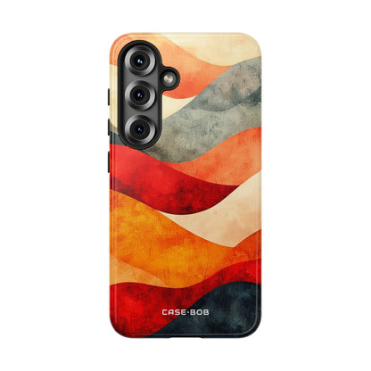 Cracked Wave Sunset Samsung S25 Case - Tough