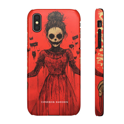 Haunting Scarlet Descent  iPhone X - Slim Phone Case