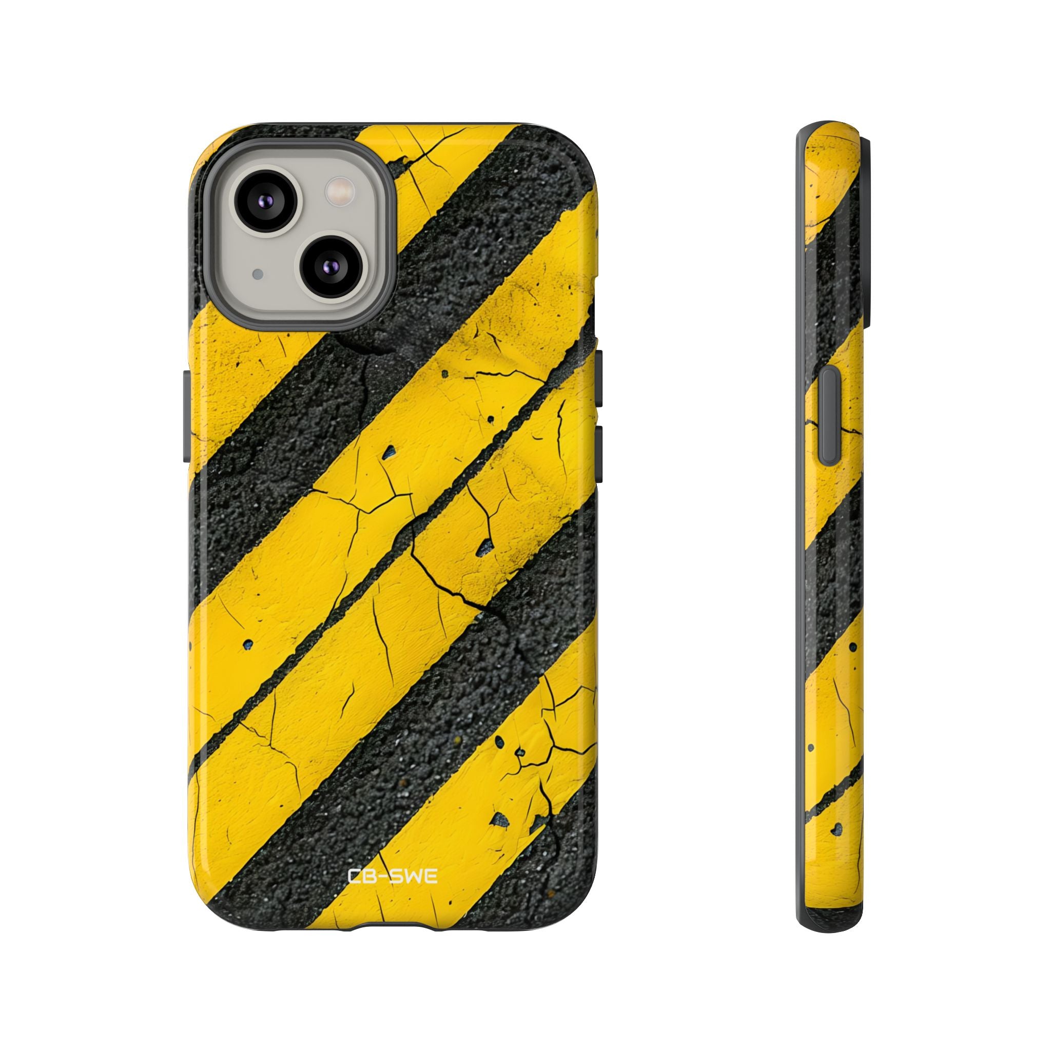 Cracked Hazard Lines - iPhone Case