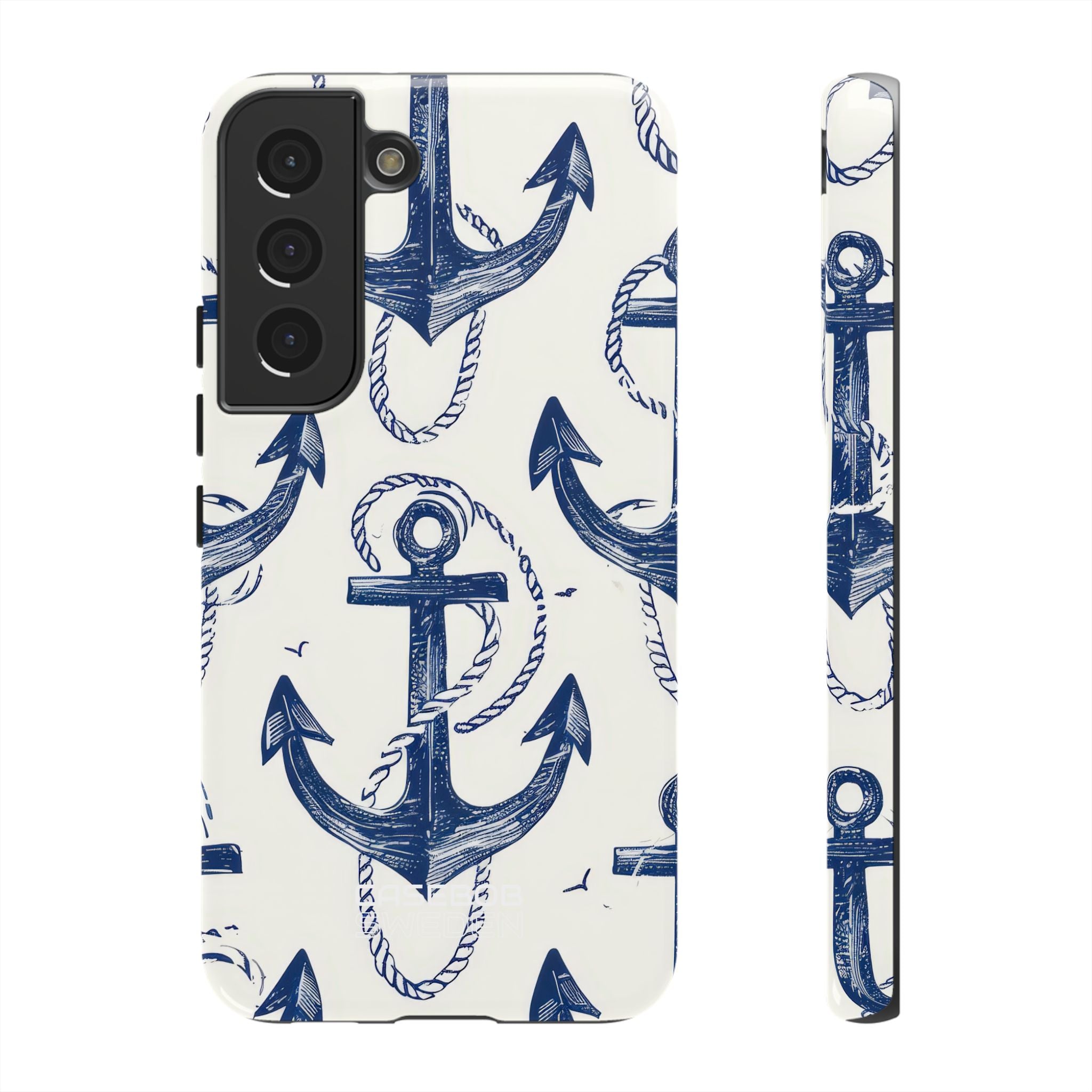 Navy Anchor Tapestry  Samsung S22 - Tough