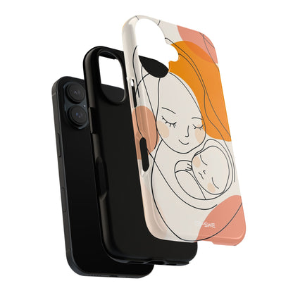 Mother Embraces Child - iPhone Case