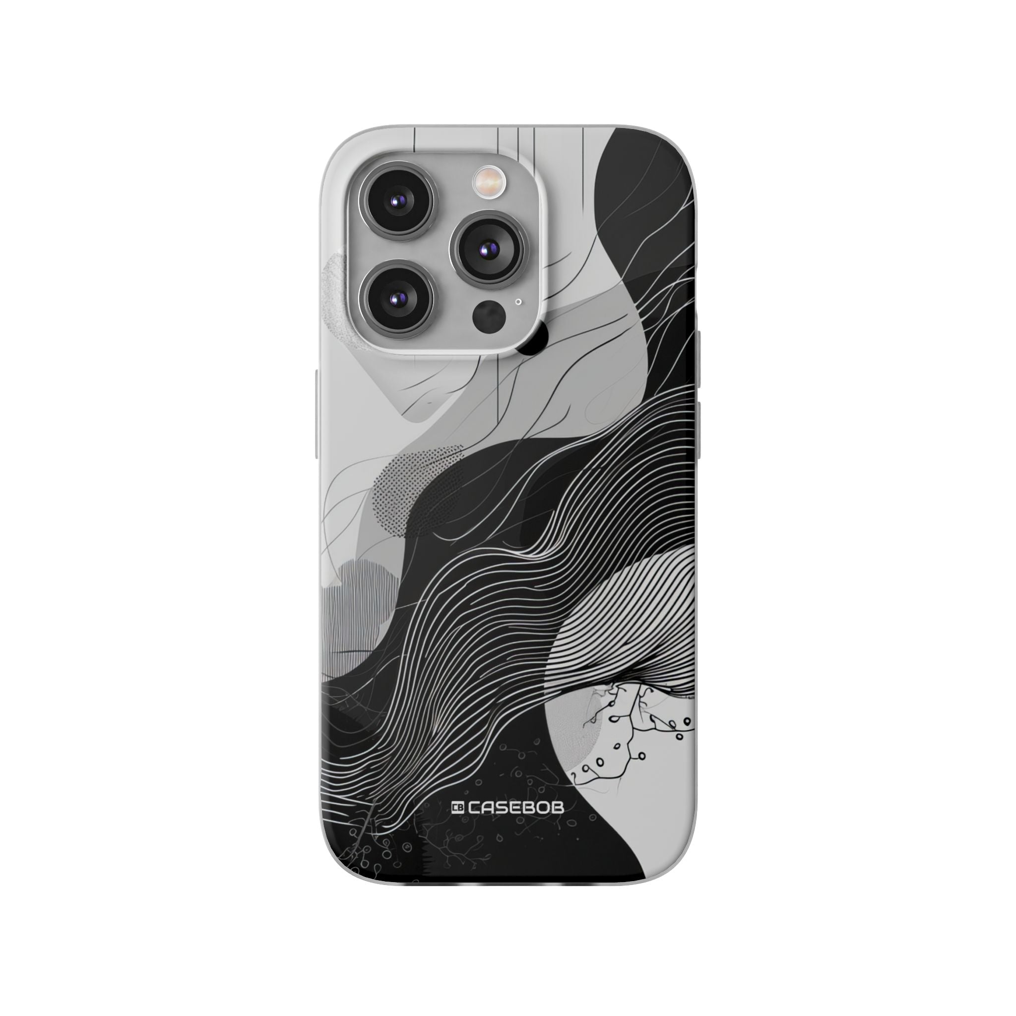 Monochrome Elegance | Flexible Phone Case for iPhone