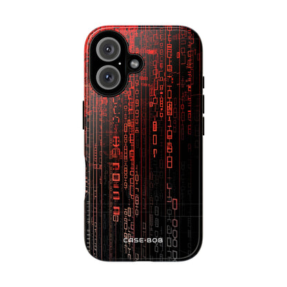 Crimson Glyphs iPhone 16 Pro Case - Tough