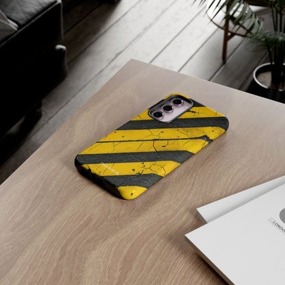 Yellow Stripe Distress Samsung S23 Plus Case - Tough