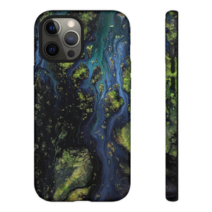 Blue Cosmos Ink Art iPhone Case (Protective) iPhone 12 Pro Max Matte Phone Case